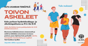 Hyväntekeväisyys ulkoilutapahtuma ADRA 19.4.2026